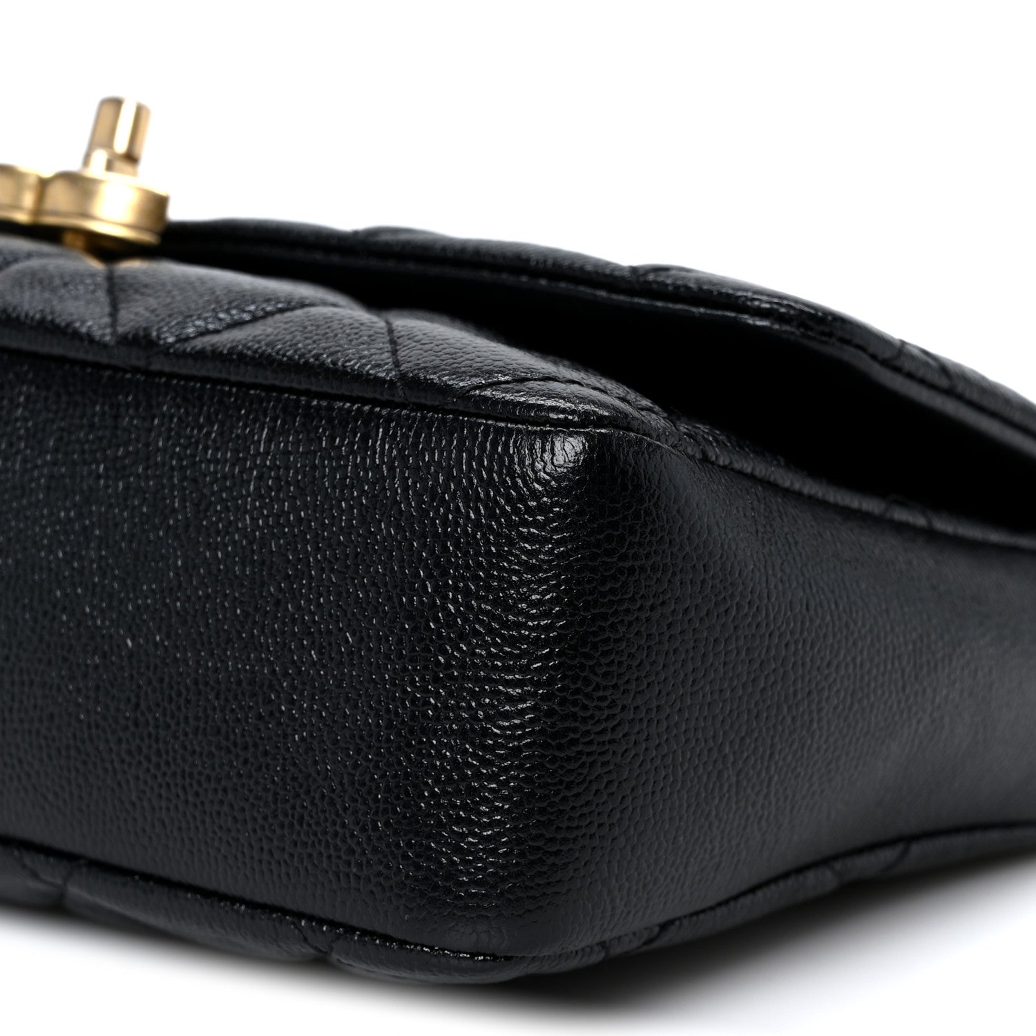 Chanel Shiny Caviar Quilted Large Chain Melody Flap Black 10 of 10