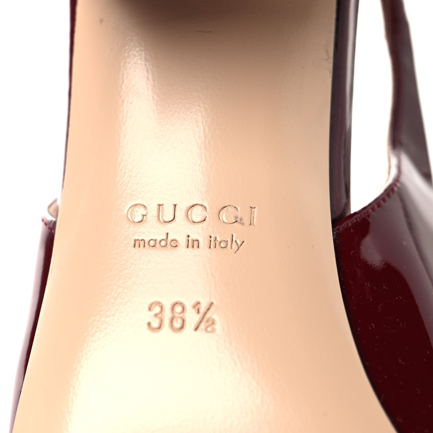 Gucci Vernice Crystal Horsebit Charlotte 42mm Slingback Pumps 38.5 Rosso Ancora 8 of 10