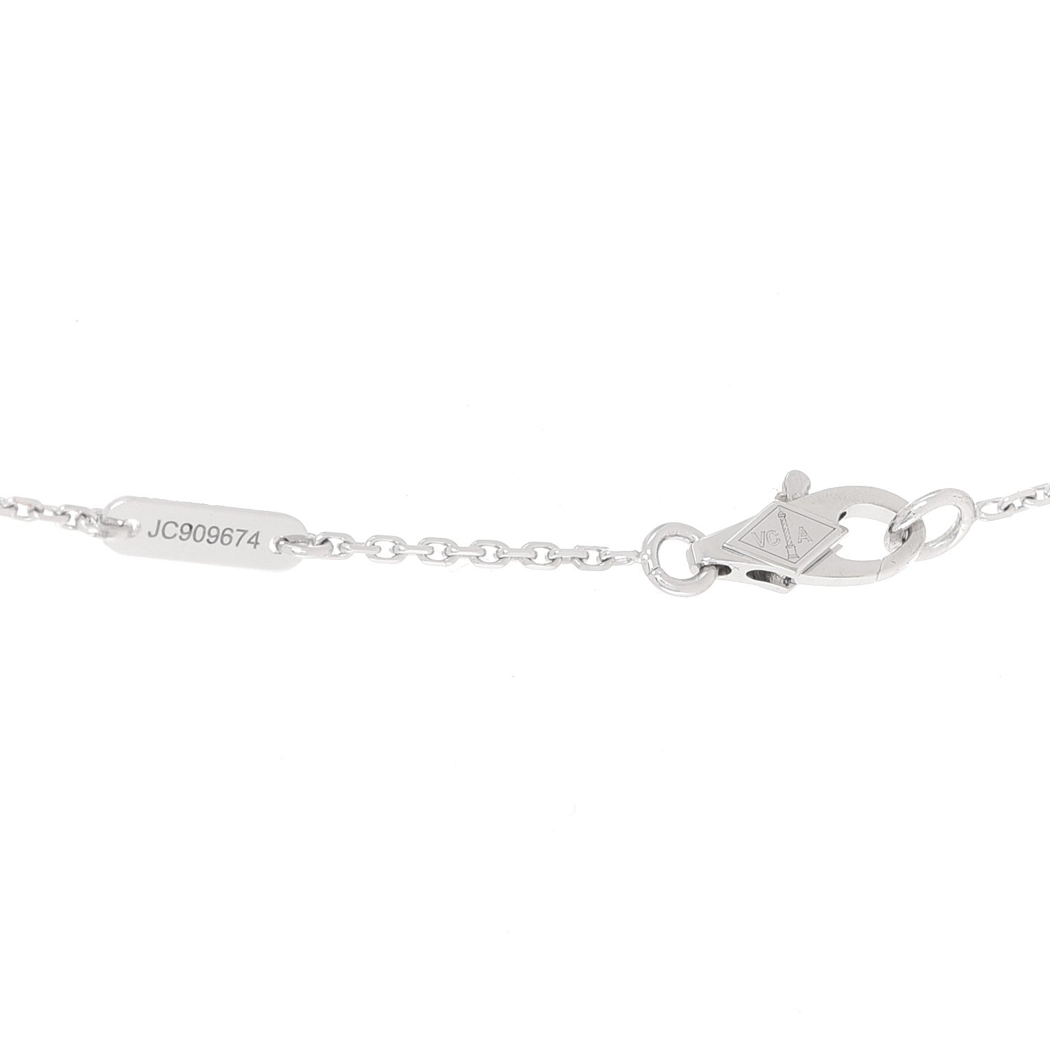 Van Cleef & Arpels 18K White Gold Turquoise Sweet Alhambra Butterfly Pendant Necklace 4 of 6