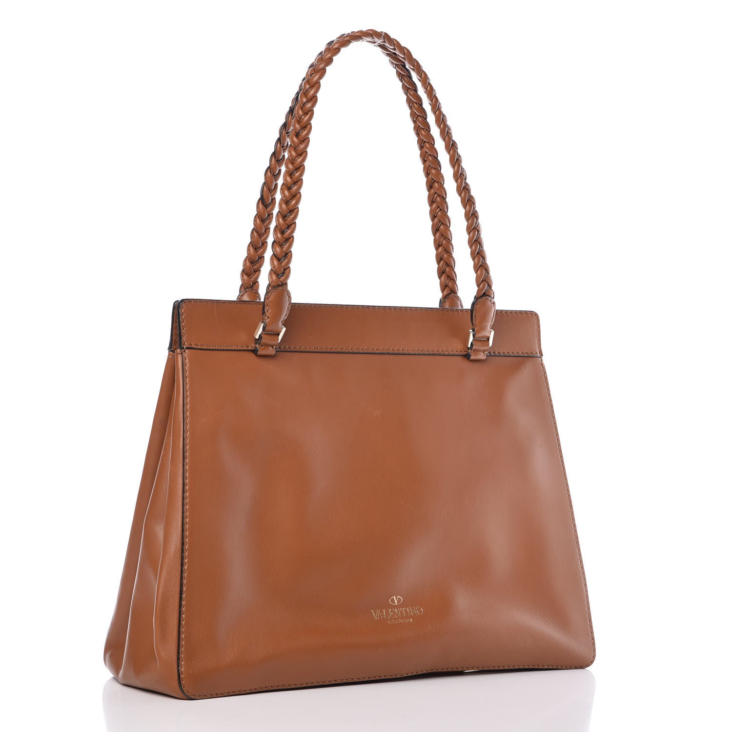 Valentino Garavani Vitello Lace Demetra Satchel Cognac 3 of 18