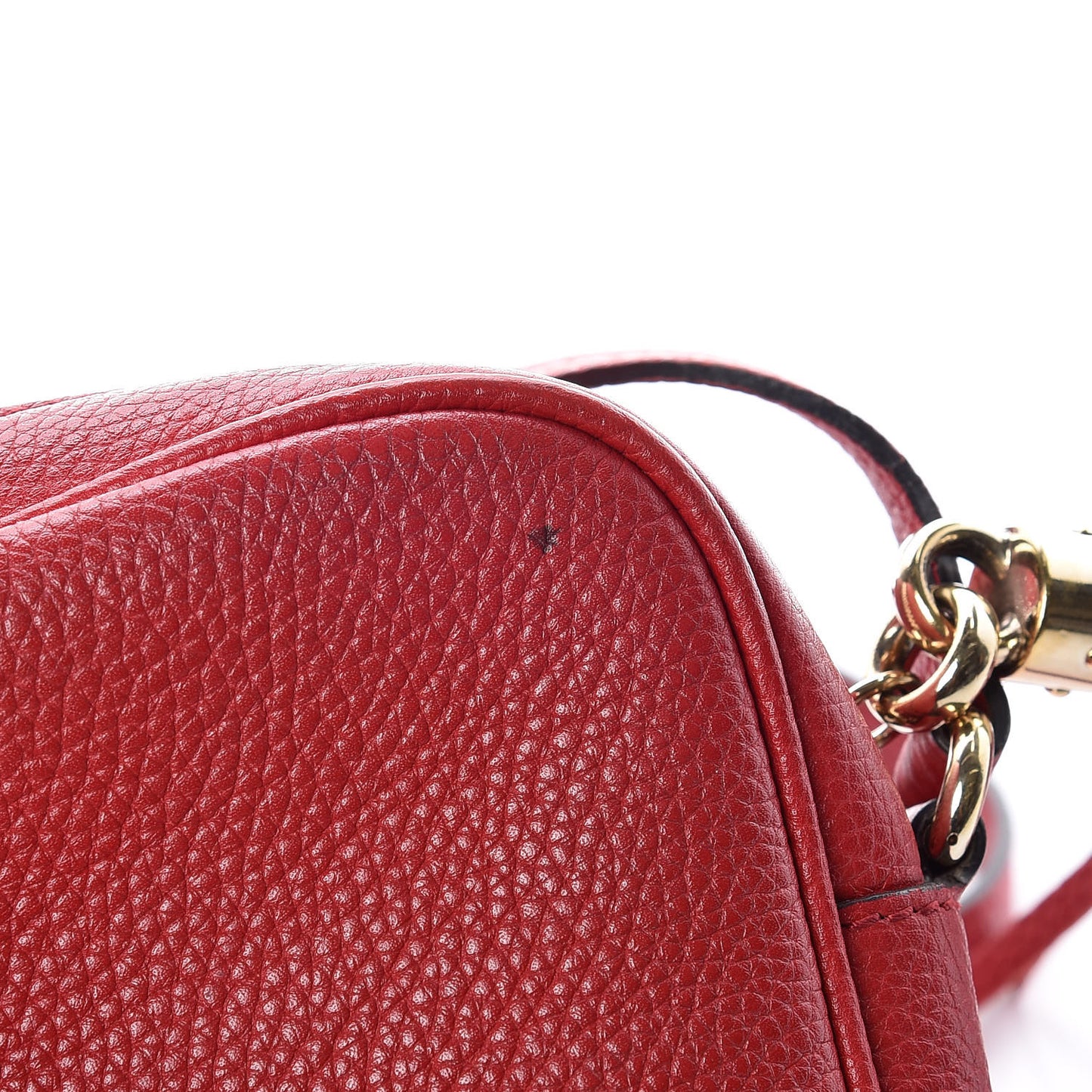 Pebbled Calfskin Small Soho Disco Bag Tabasco Red