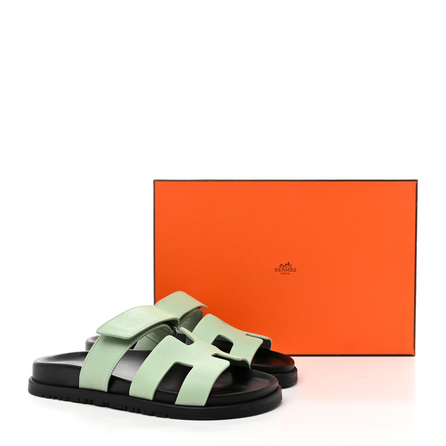 Hermes Epsom Womens Chypre Sandals 36 Vert Jade 15 of 15