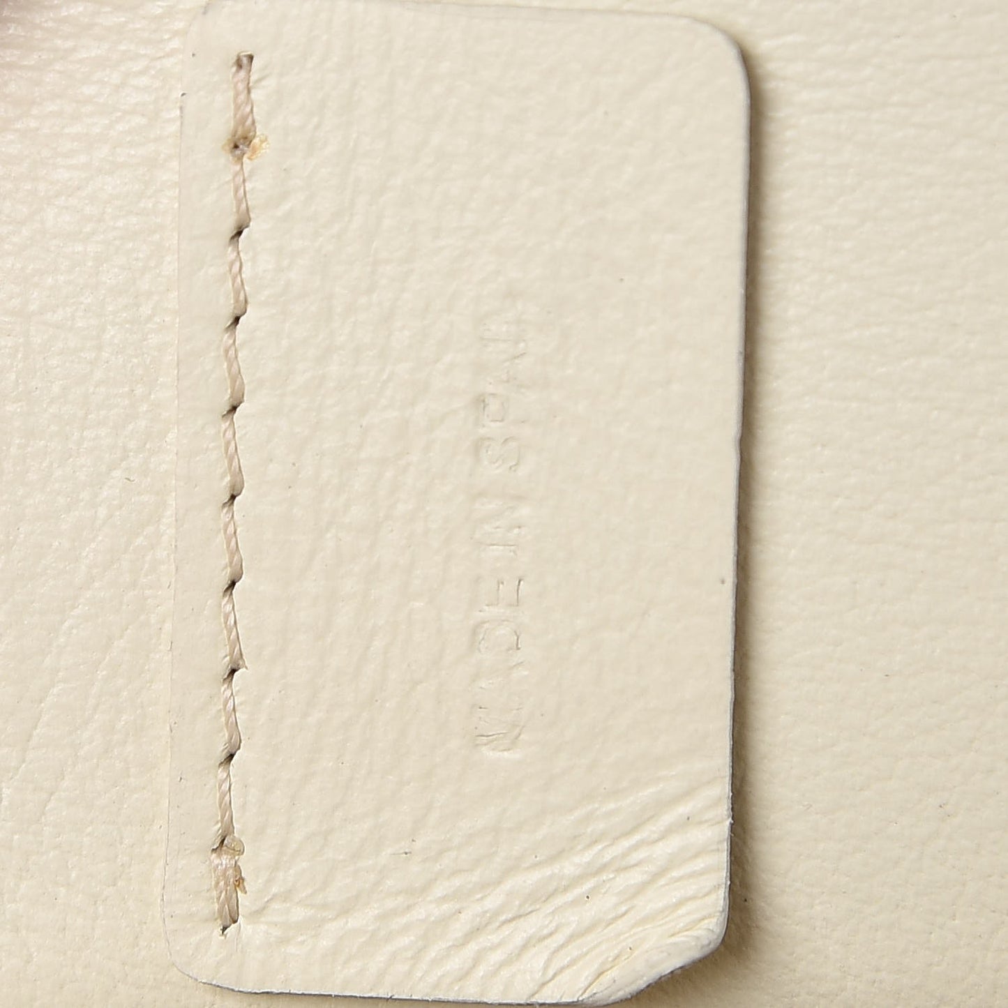 Calfskin Drew Bijou Clutch Natural White