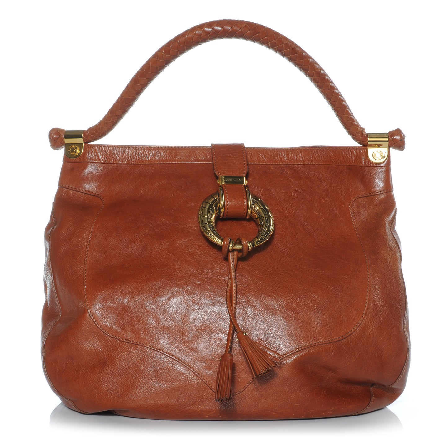 Leather Ruby Hobo Bag Cognac