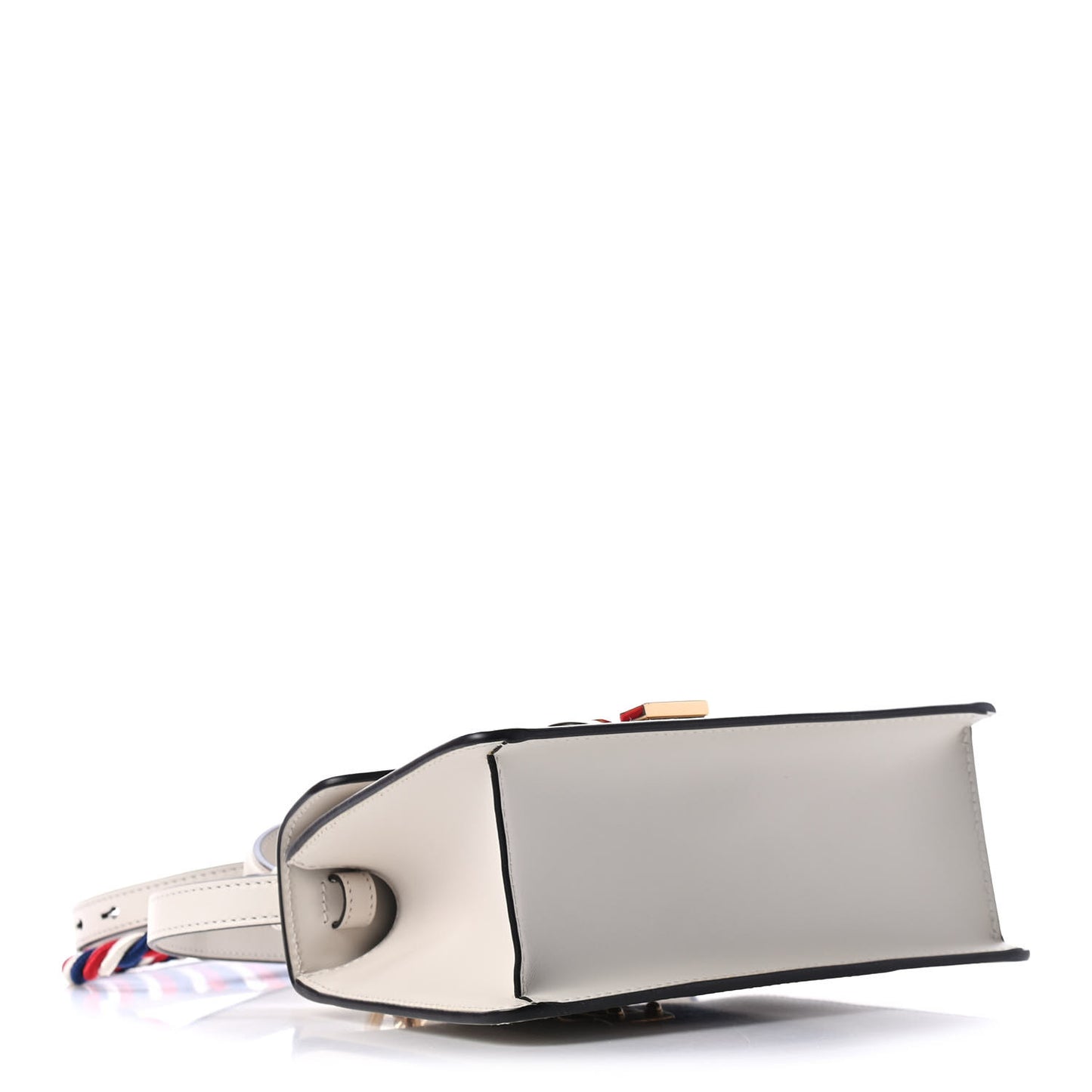 Calfskin Mini Sylvie Top Handle Bag White
