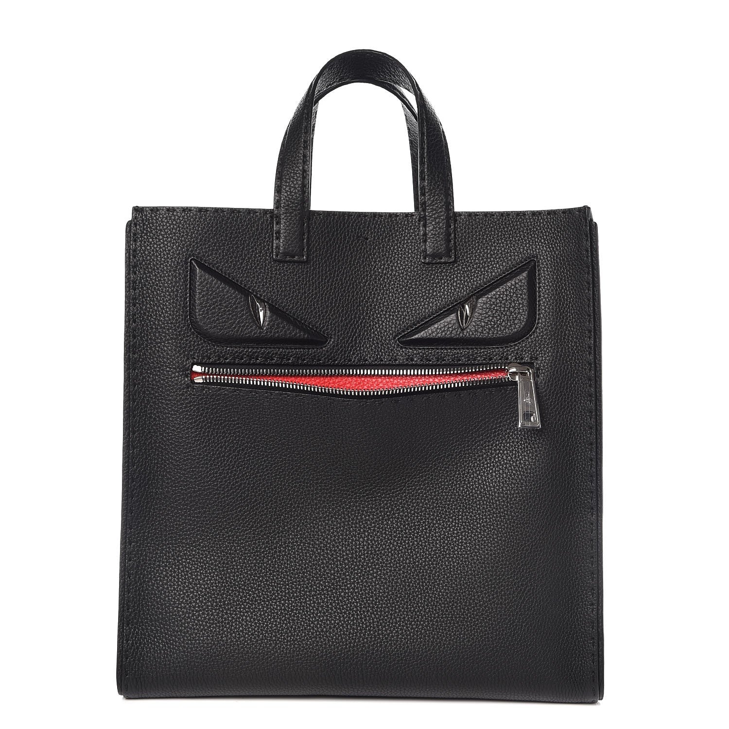 Fendi Cuoio Romano Selleria Monster Eyes Tote Black 1 of 7