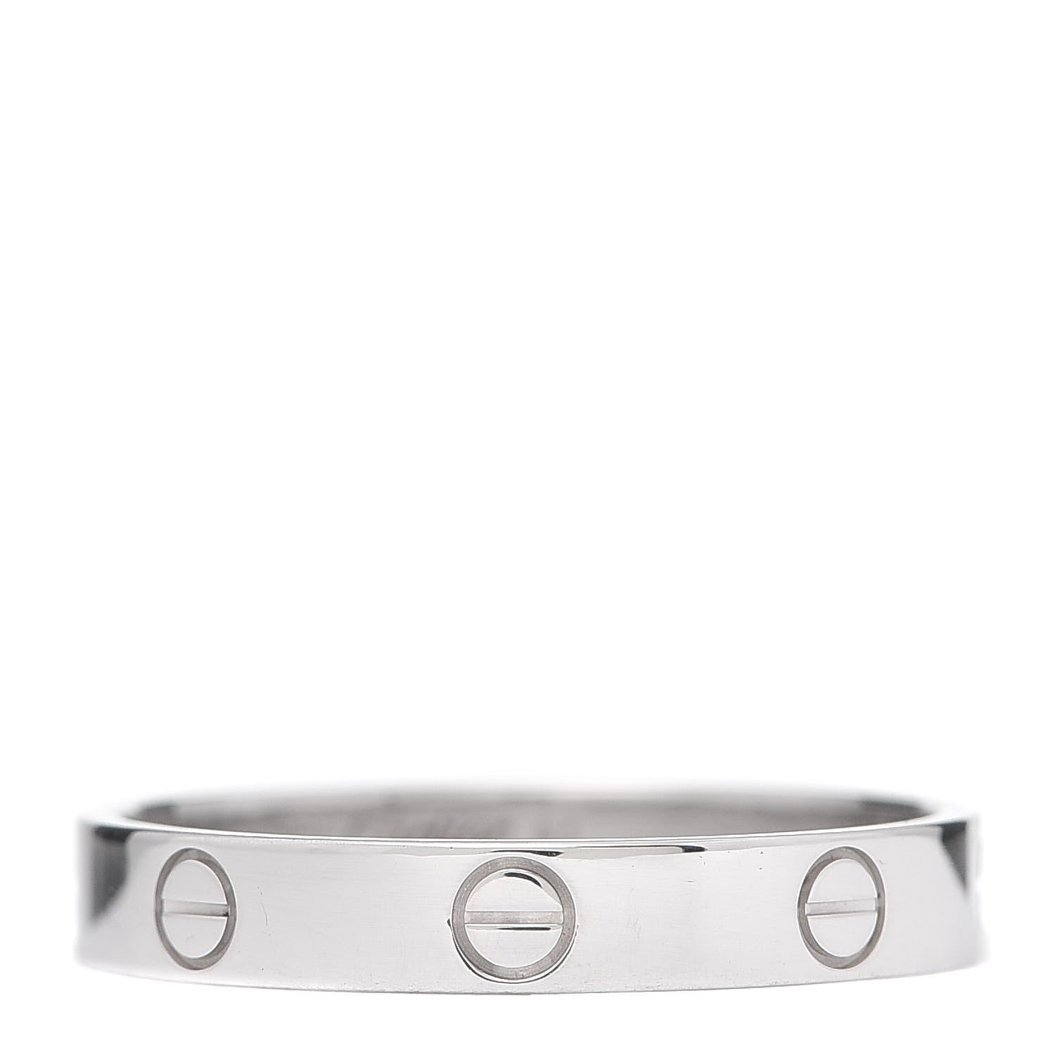 Cartier 18K White Gold 3.5mm LOVE Wedding Band Ring 61 9.5 1 of 5