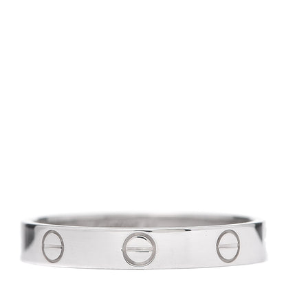 Cartier 18K White Gold 3.5mm LOVE Wedding Band Ring 61 9.5 1 of 5