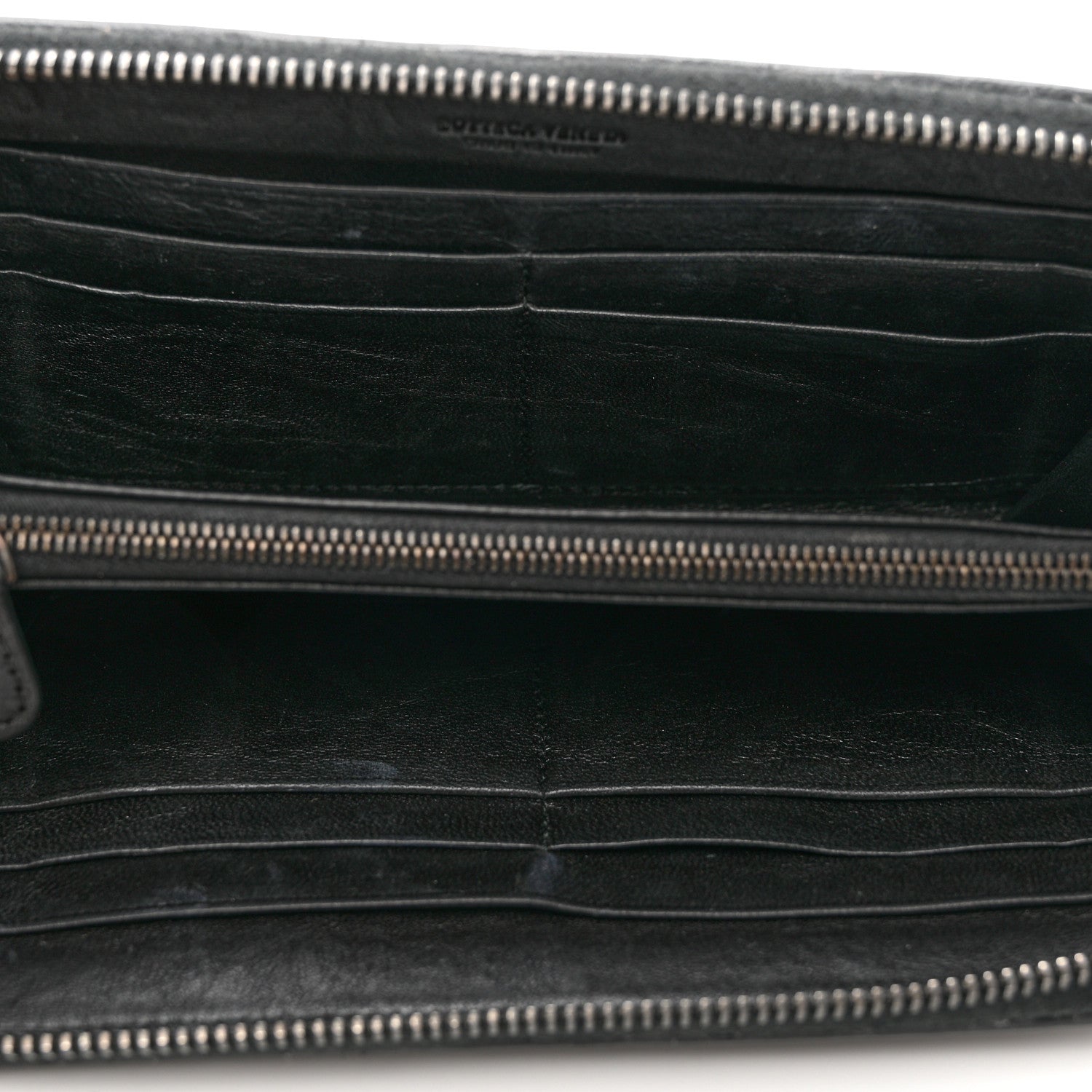 Bottega Veneta Nappa Intrecciato Ayers Zip Around Butterfly Wallet Black 4 of 7