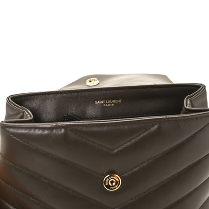 Saint Laurent Calfskin Y Quilted Monogram Toy Loulou Crossbody Bag Earth 5 of 10