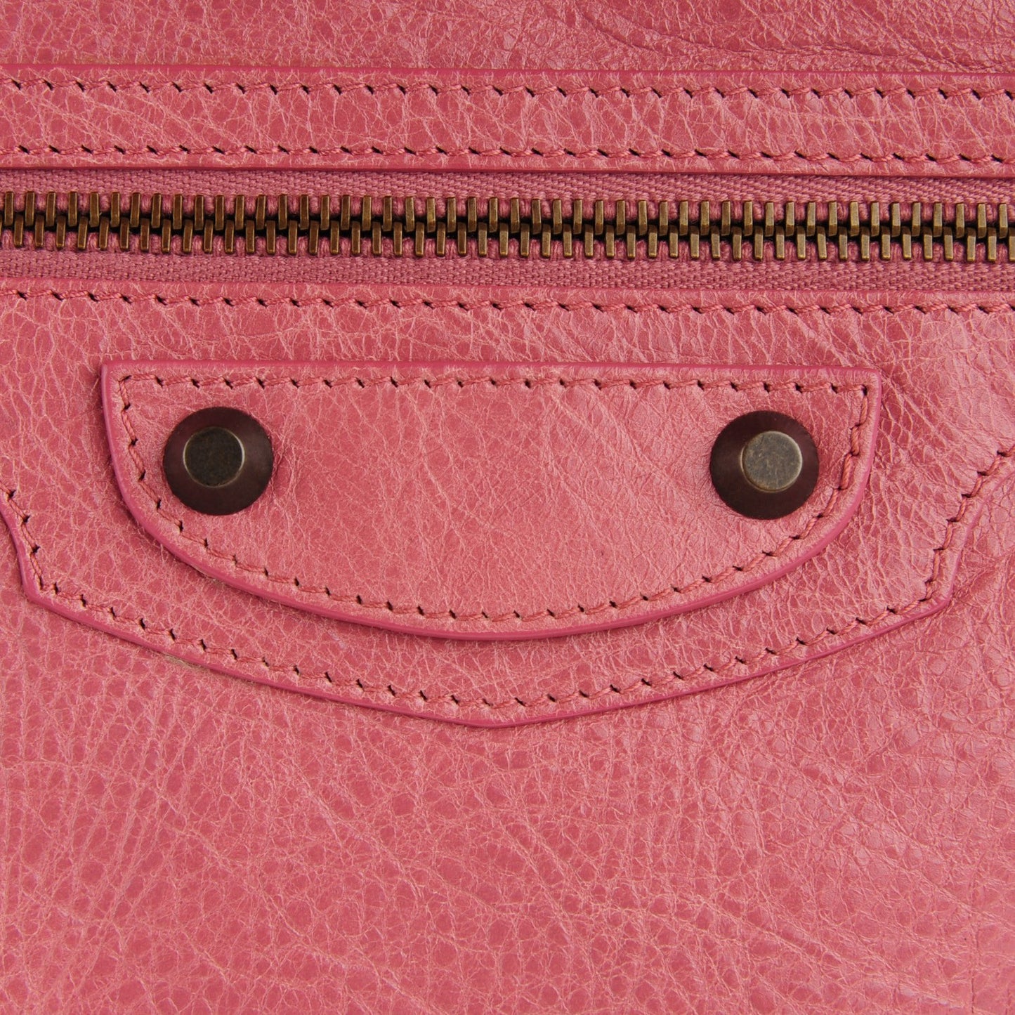 Agneau Classic Hardware Flat Handle Clutch Rose Bruyere