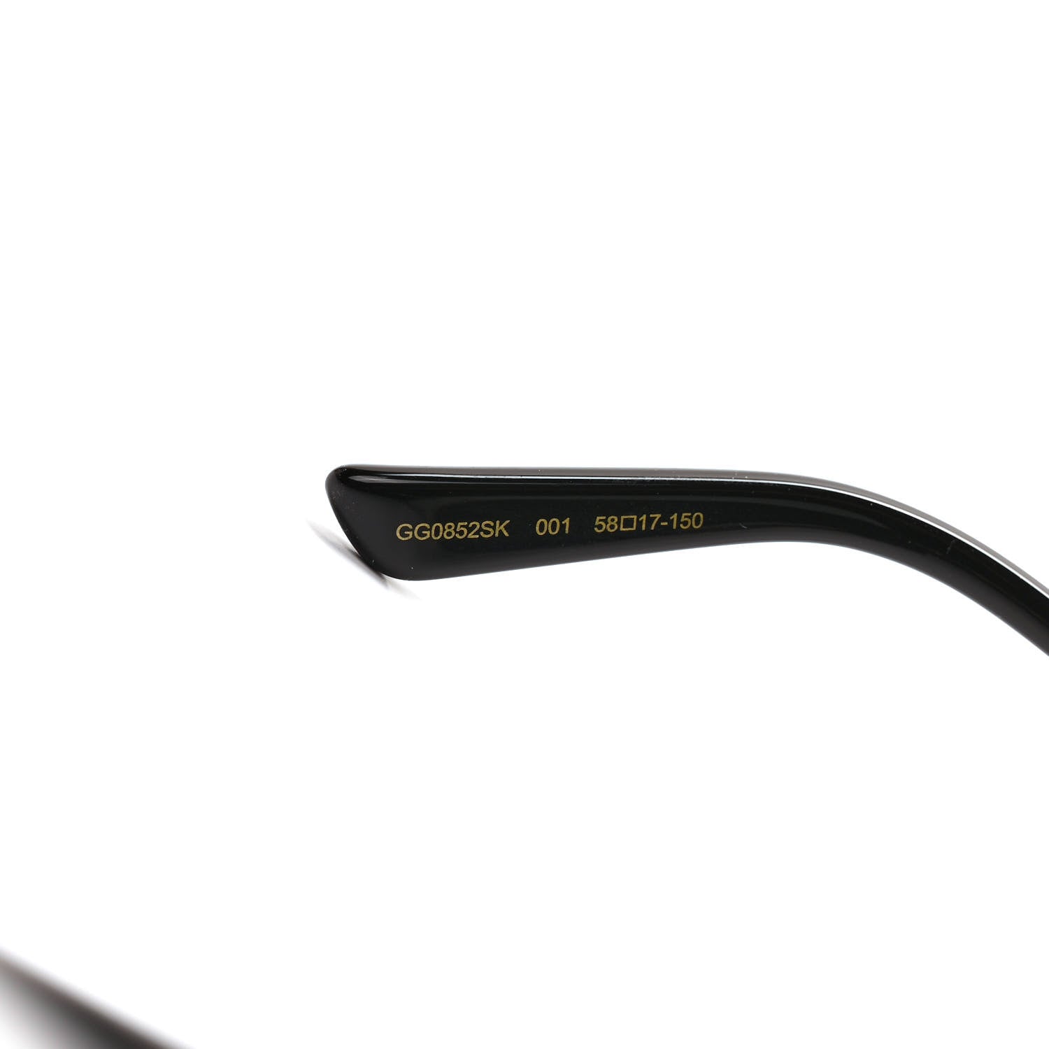 Gucci Web Rectangular Frame Interlocking G Sunglasses GG0852SK Gold 8 of 8