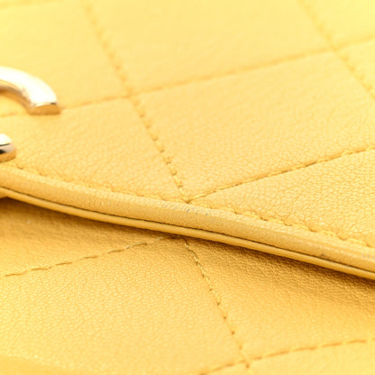 Chanel Goatskin Stitched Casual Trip Single Flap Yellow 11 of 18