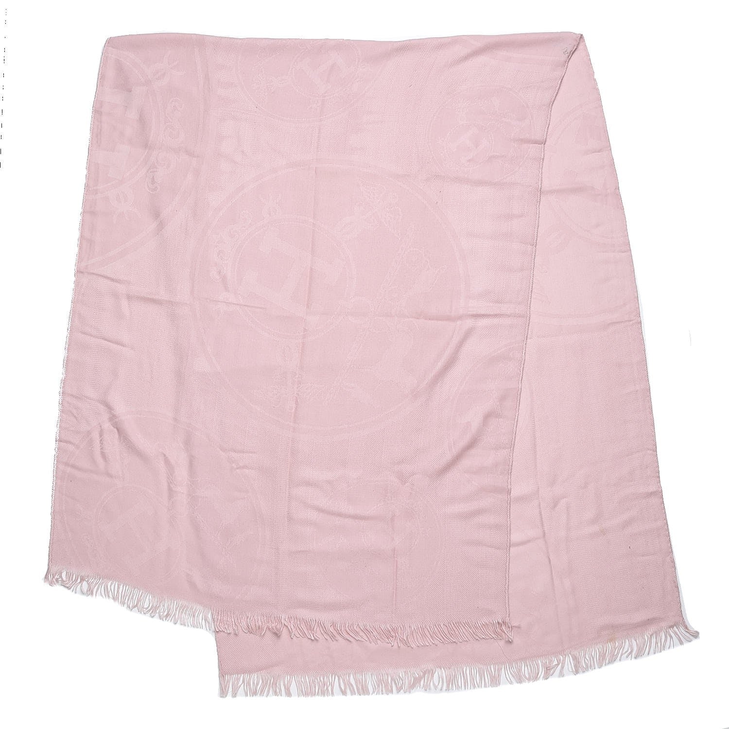 Hermes Cashmere Silk New Libris Stole Rose Nacre 3 of 8