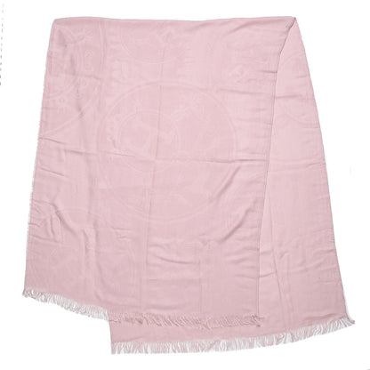 Hermes Cashmere Silk New Libris Stole Rose Nacre 3 of 8