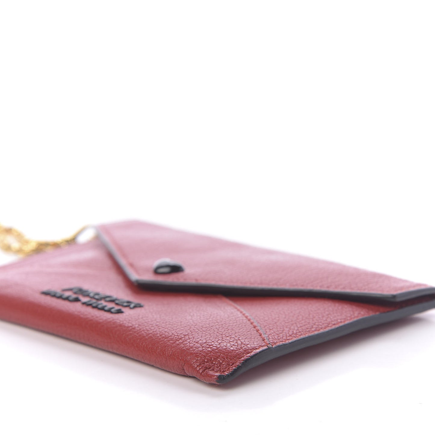 Goatskin Madras Forever Envelope Chain Pouch Rubino