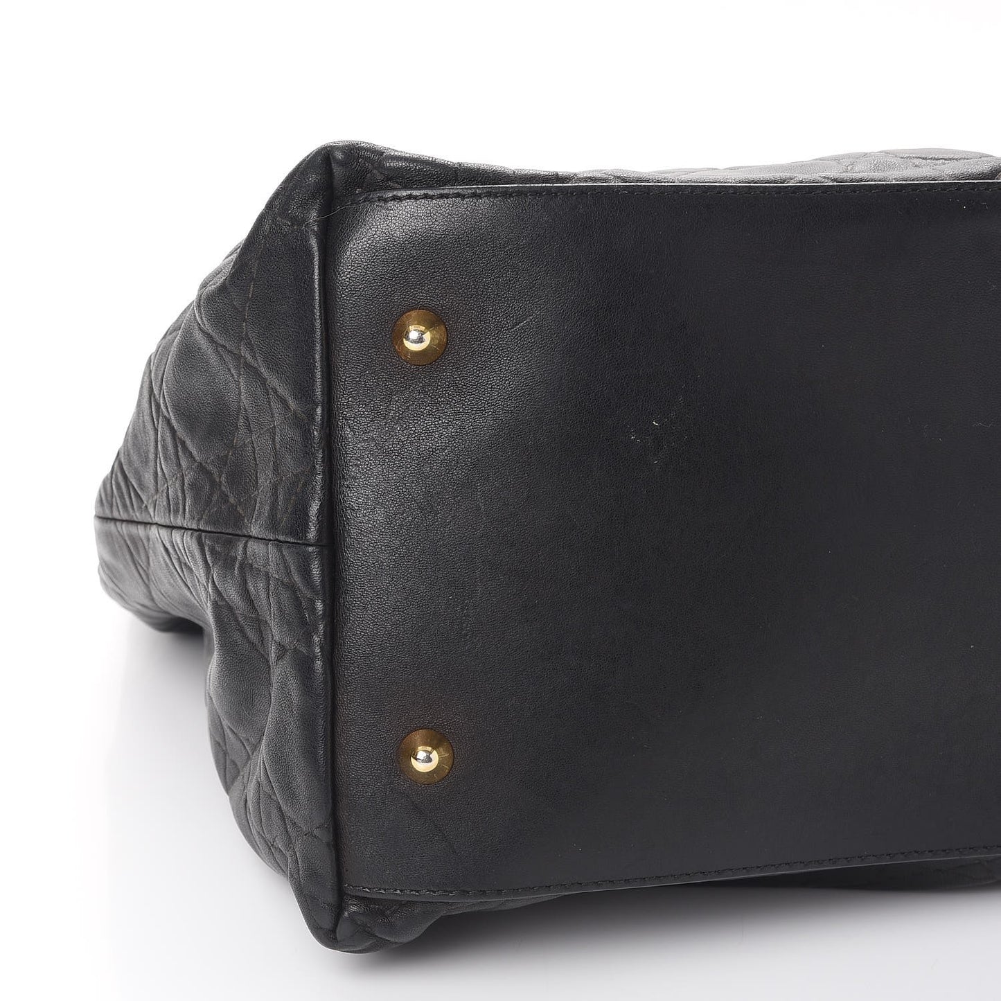Lambskin Cannage Large Soft Lady Dior Shopping Tote Black
