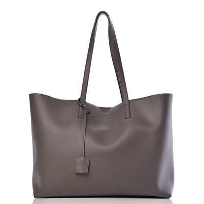 Saint Laurent Calfskin Large Shopping Tote Earth 3 of 12