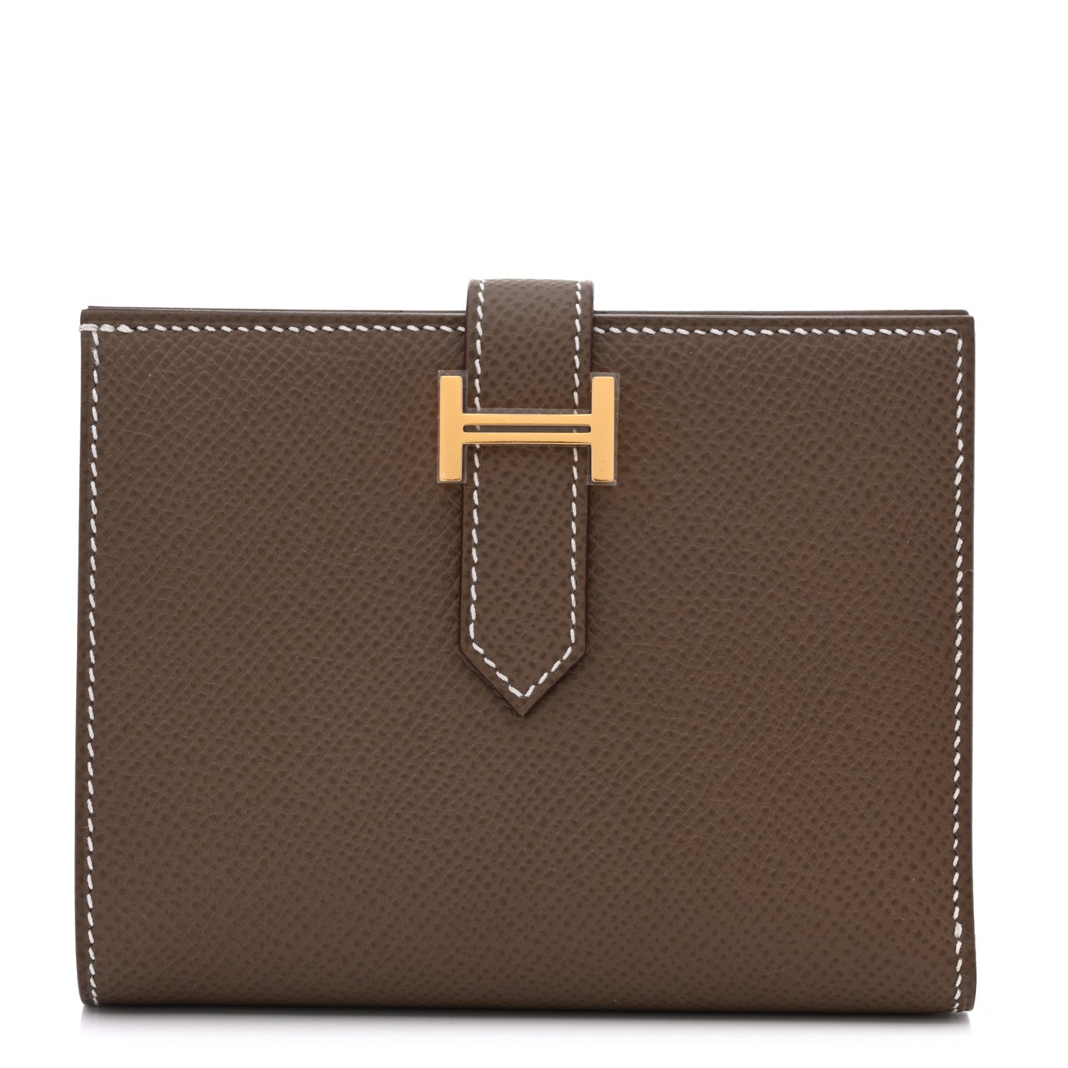 Hermes Epsom Bearn Compact Wallet Etoupe 1 of 8