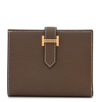 Hermes Epsom Bearn Compact Wallet Etoupe 1 of 8