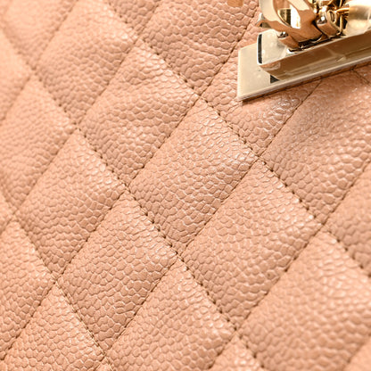 Chanel Caviar Quilted Medium Golden Class Pouch Beige 9 of 10