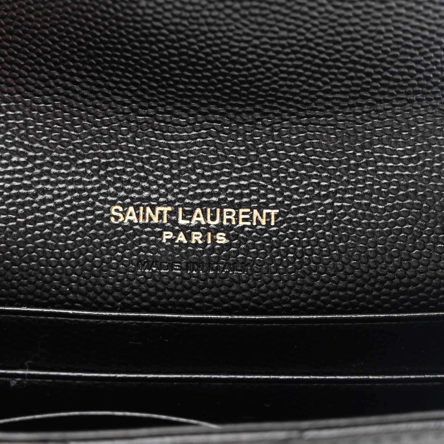Saint Laurent Grain De Poudre Matelasse Chevron Small Monogram Envelope Wallet Black 6 of 8