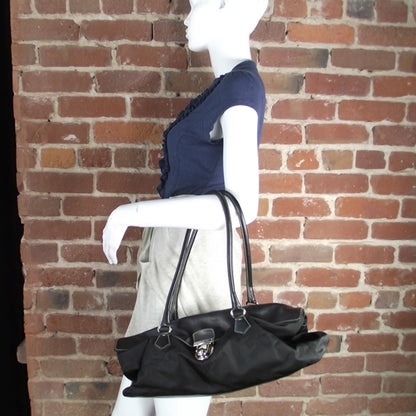 Prada Tessuto Nylon Leather Easy Shoulder Bag 2 of 12