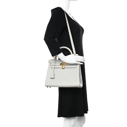 Hermes Evercolor Kelly Retourne 28 Gris Perle 2 of 12
