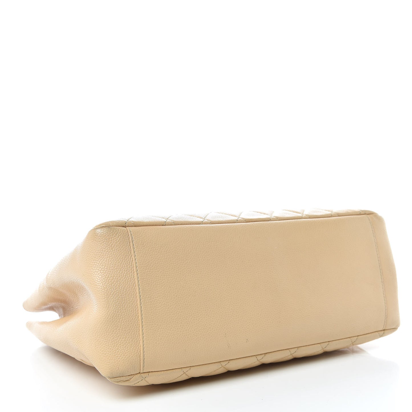 Caviar Quilted Grand Shopping Tote GST Beige Clair