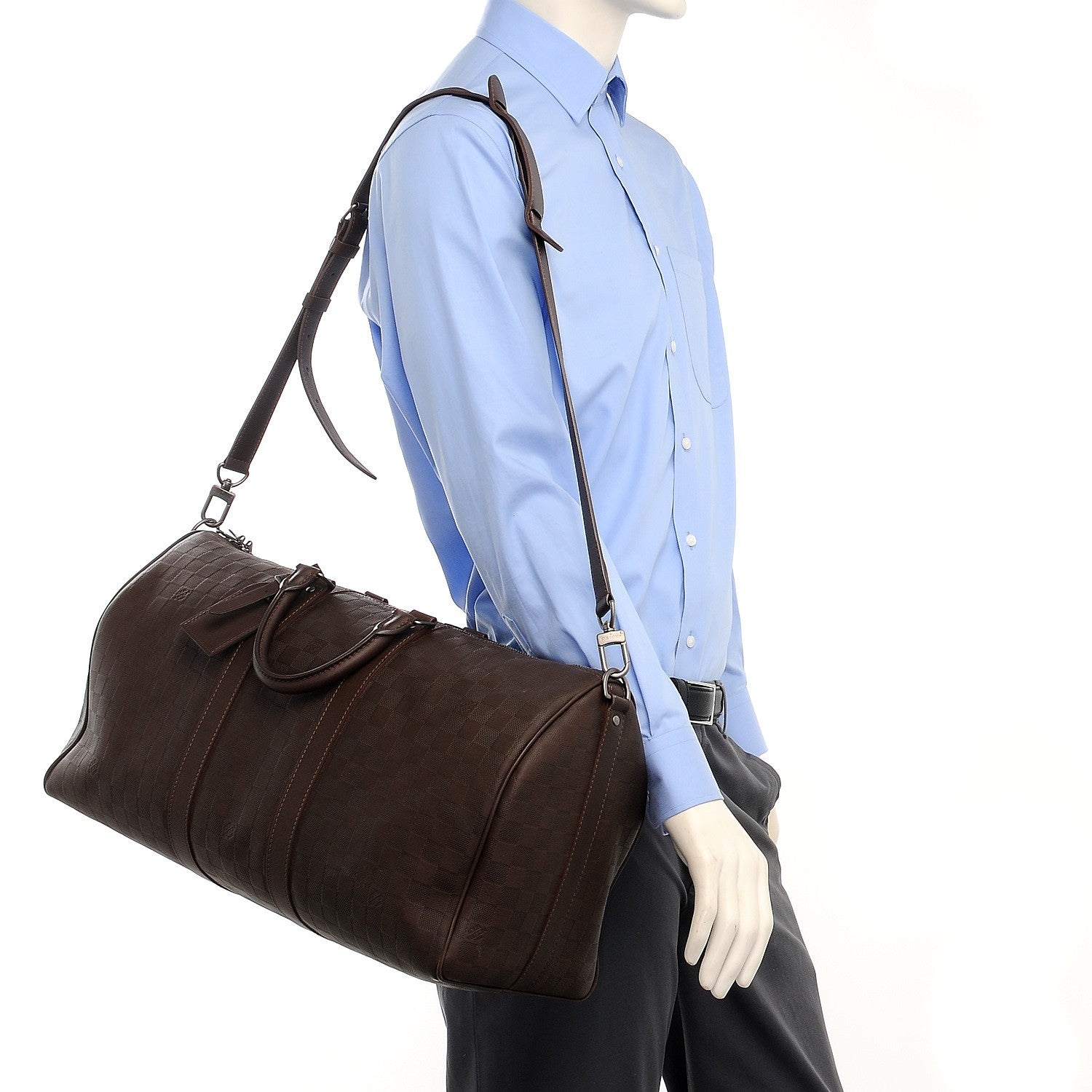 Louis Vuitton Damier Infini Keepall Bandouliere 45 Meteor 2 of 11