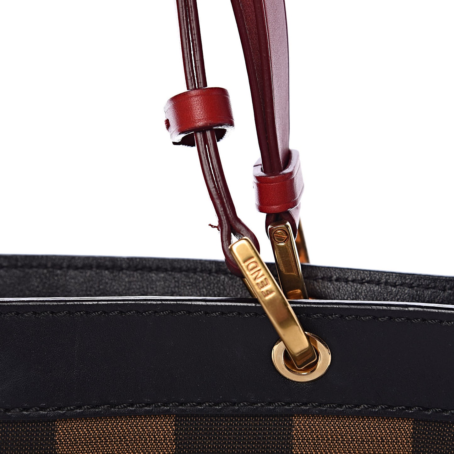 Pequin Cuoio Vegetale Shoulder Tote Tobacco Black Cuoio