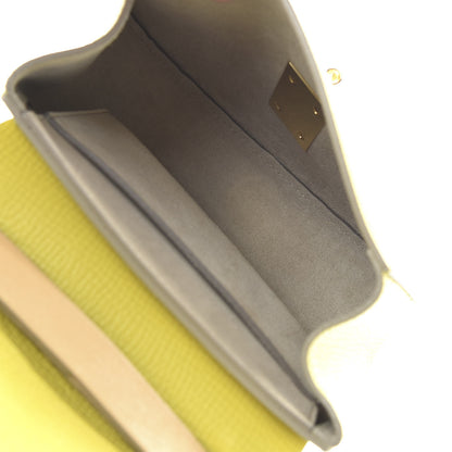 Chloe Grained Calfskin Lambskin Mini Bi-Color Drew Shoulder Bag Yellow Beige 5 of 10