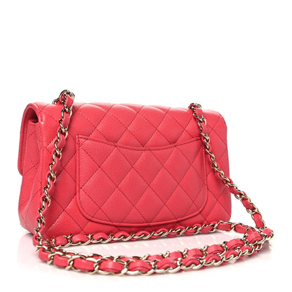 Chanel Caviar Quilted Mini Rectangular Flap Dark Pink 3 of 11