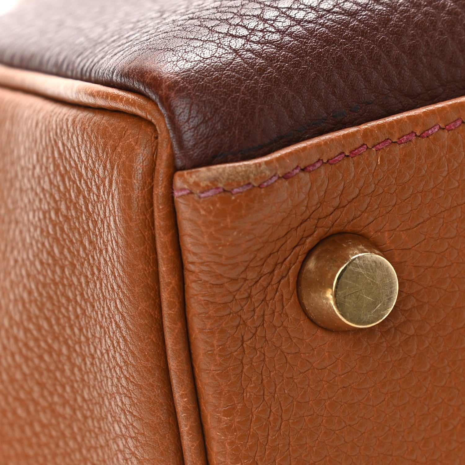 Hermes Togo Tri-Color Kelly Retourne 32 Rouge H Gold Havane 12 of 19