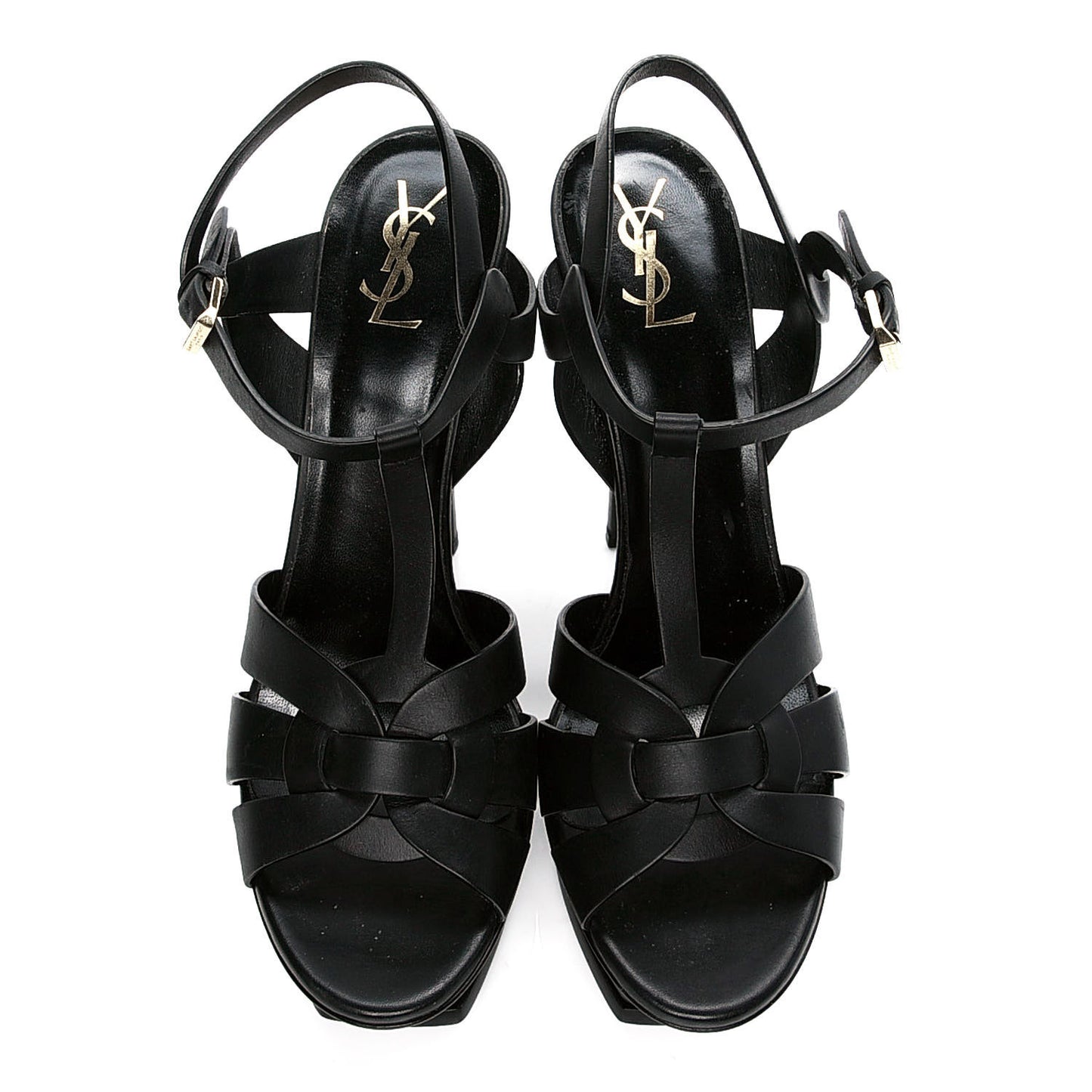 Calfskin Tribute 105 Platform Sandals 42 Black