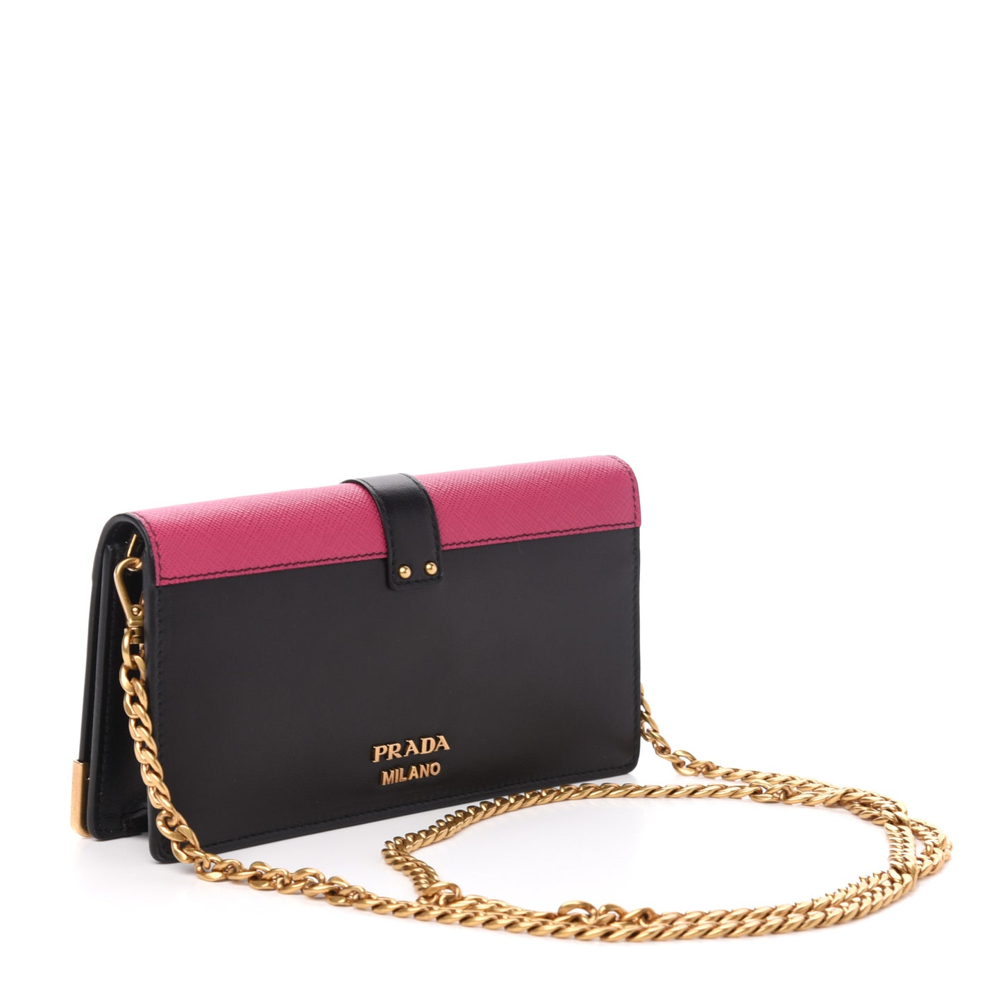 City Calfskin Cahier Crystal Studded Mini Bag Fuxia Black