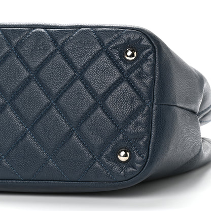 Chanel Caviar Timeless CC Soft Tote Navy Blue 10 of 10