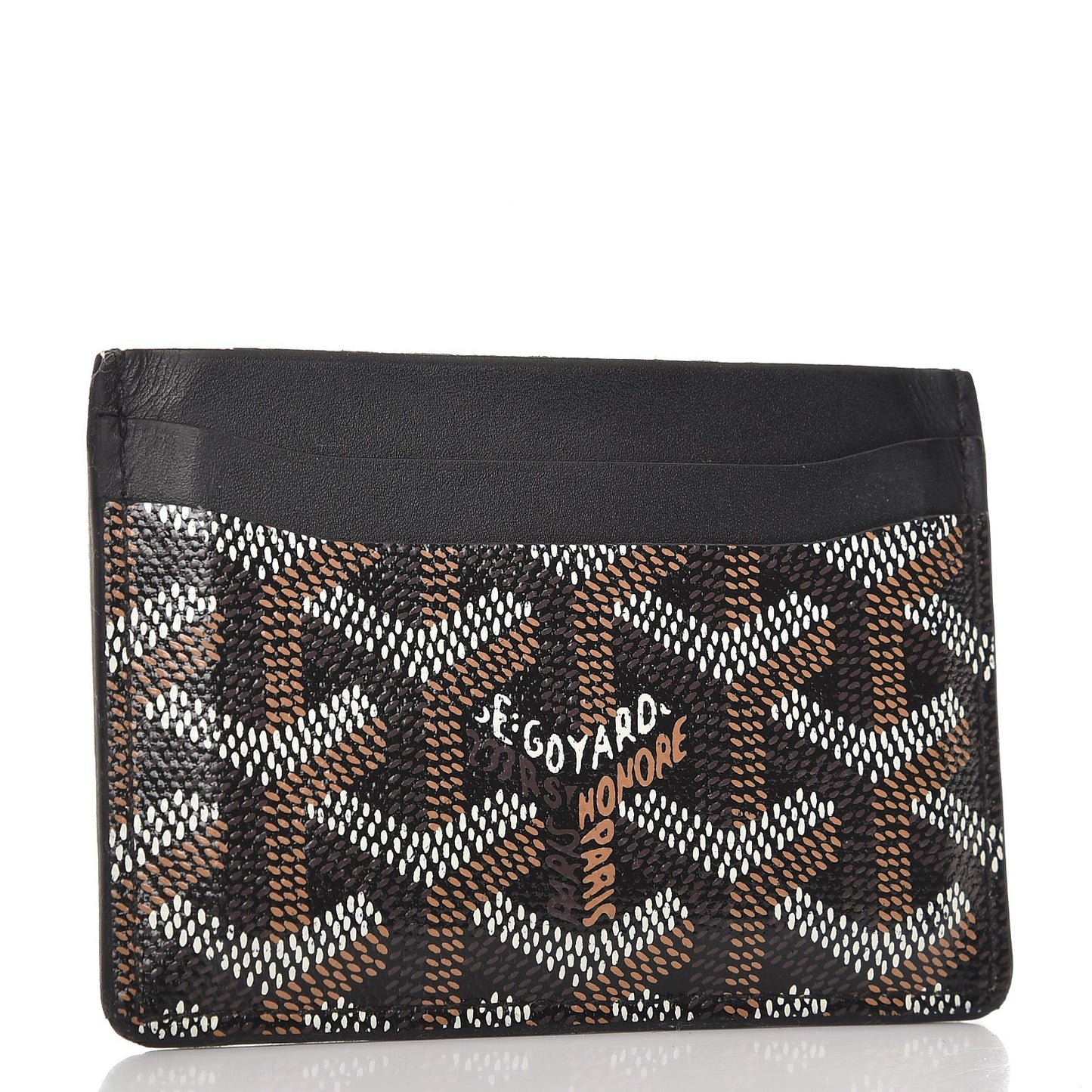 Goyardine Saint Sulpice Card Holder Black