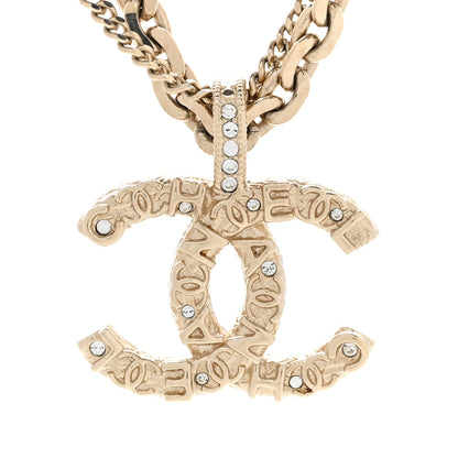 Chanel Crystal CC Multi Strand Chain Necklace Gold 4 of 7