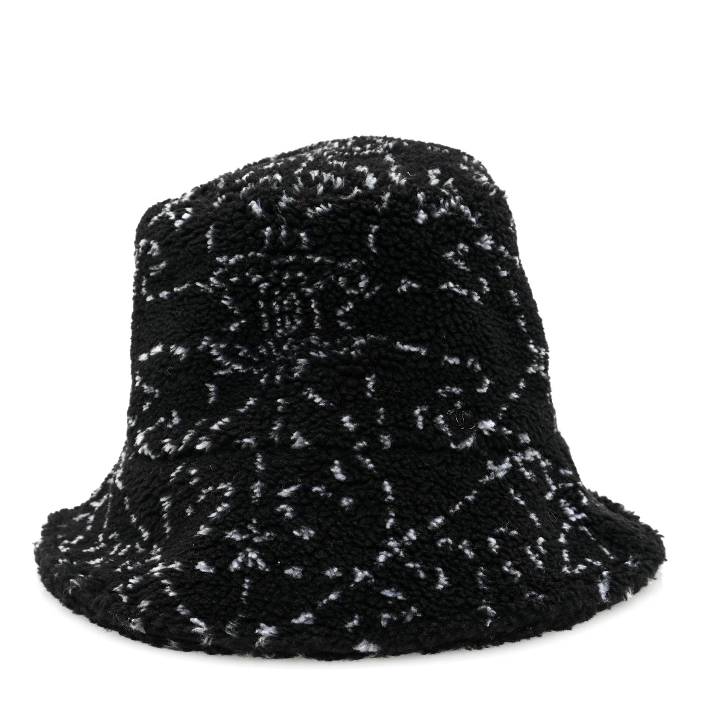 Faux Fur CC Bucket Hat M Black White
