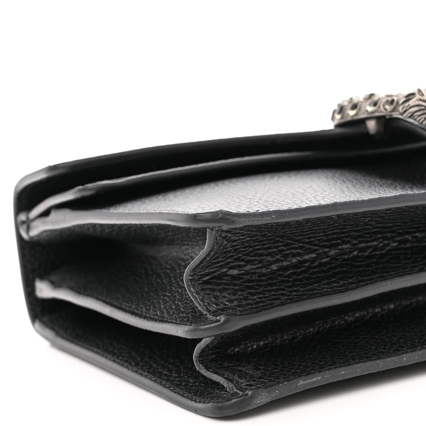 Pebbled Calfskin Small Dionysus Shoulder Bag Black