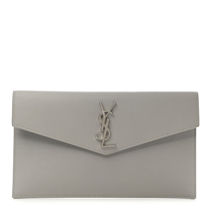 Saint Laurent Grain De Poudre Uptown Pouch Granite 1 of 7