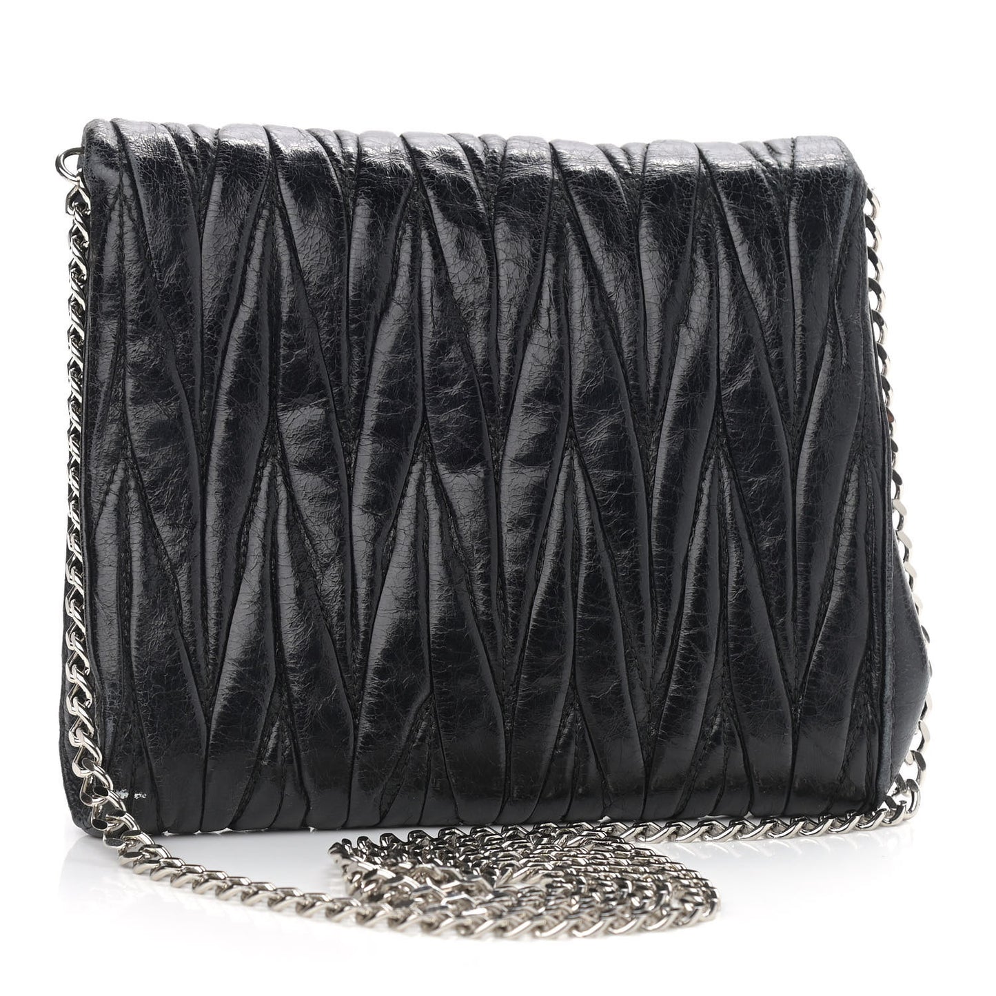 Nappa Matelasse Lux Chain Crossbody Black