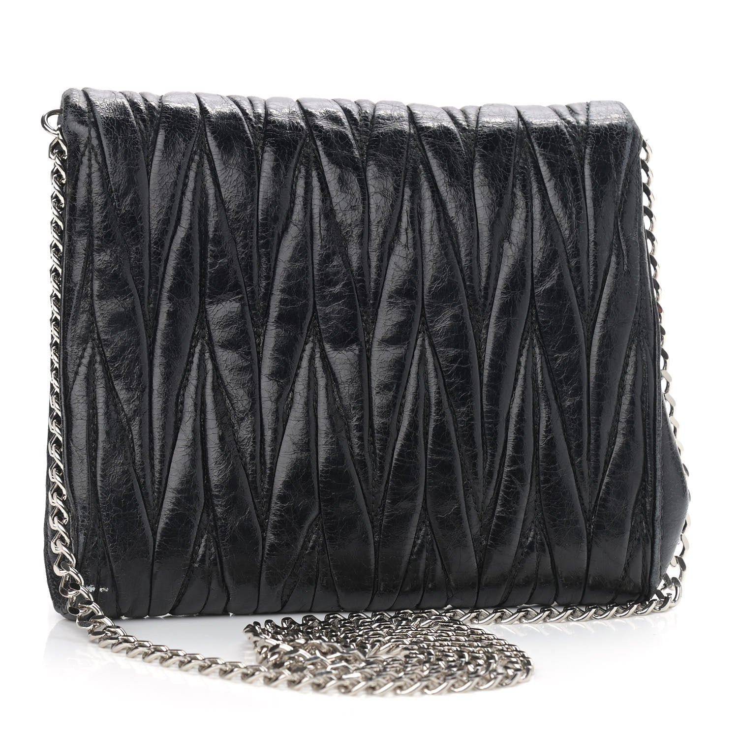 Miu Miu Nappa Matelasse Lux Chain Crossbody Black 3 of 11