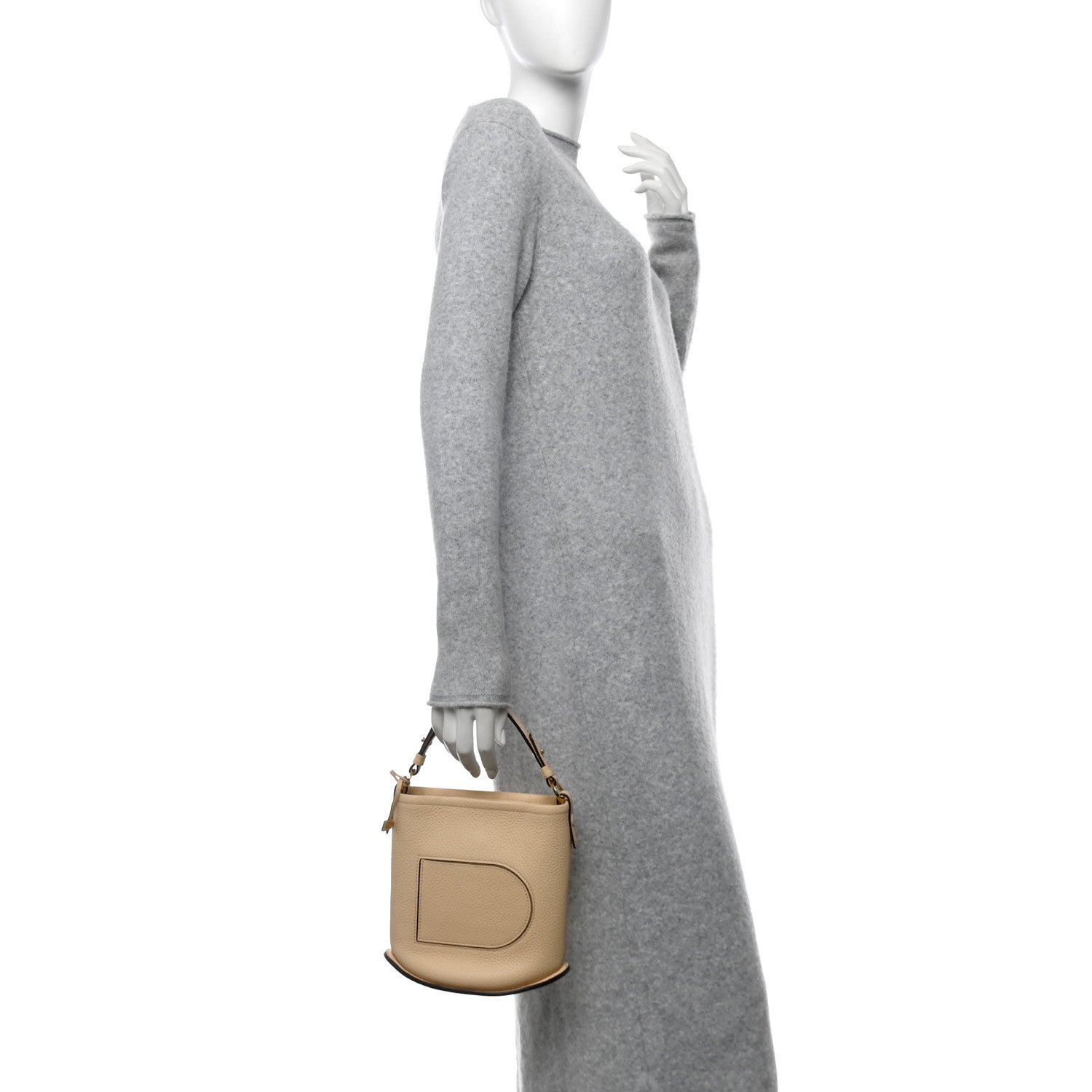 Delvaux Taurillon Mini Pin Daily Bucket Dune 2 of 10