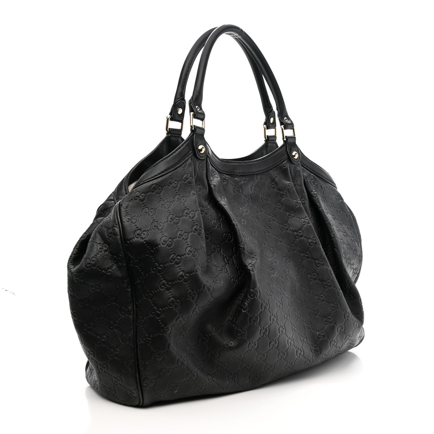 Gucci Guccissima Large Sukey Tote Black 3 of 19