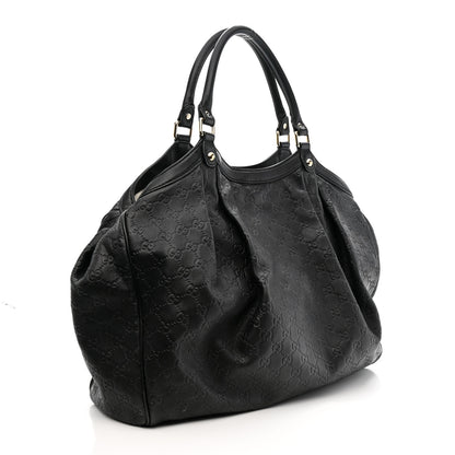 Gucci Guccissima Large Sukey Tote Black 3 of 19