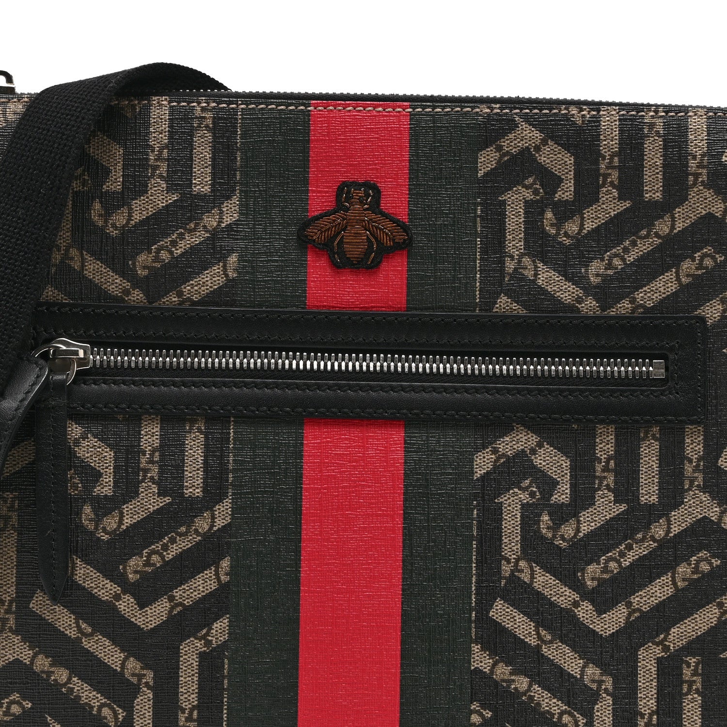 Gucci GG Supreme Monogram Caleido Web Messenger Beige Ebony 8 of 10