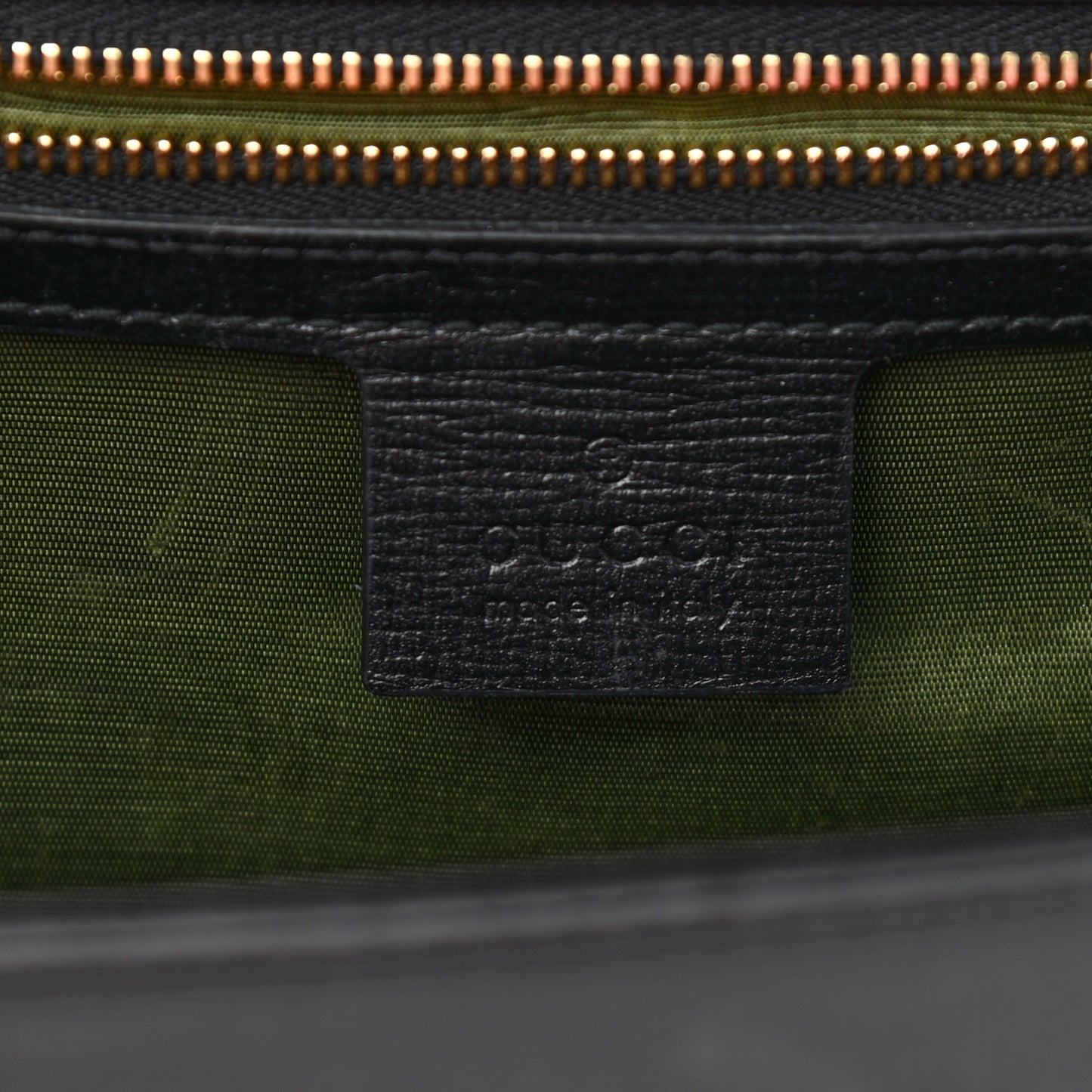 Textured Calfskin Small Torchon GG Ring Shoulder Bag Black