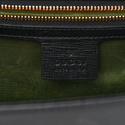 Gucci Textured Calfskin Small Torchon GG Ring Shoulder Bag Black 6 of 14